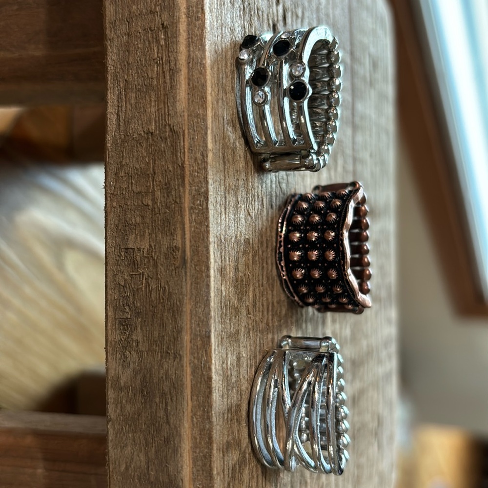 Three stretch Lia Sophia rings